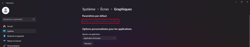 screen 2 activation de l'accélération matérielle